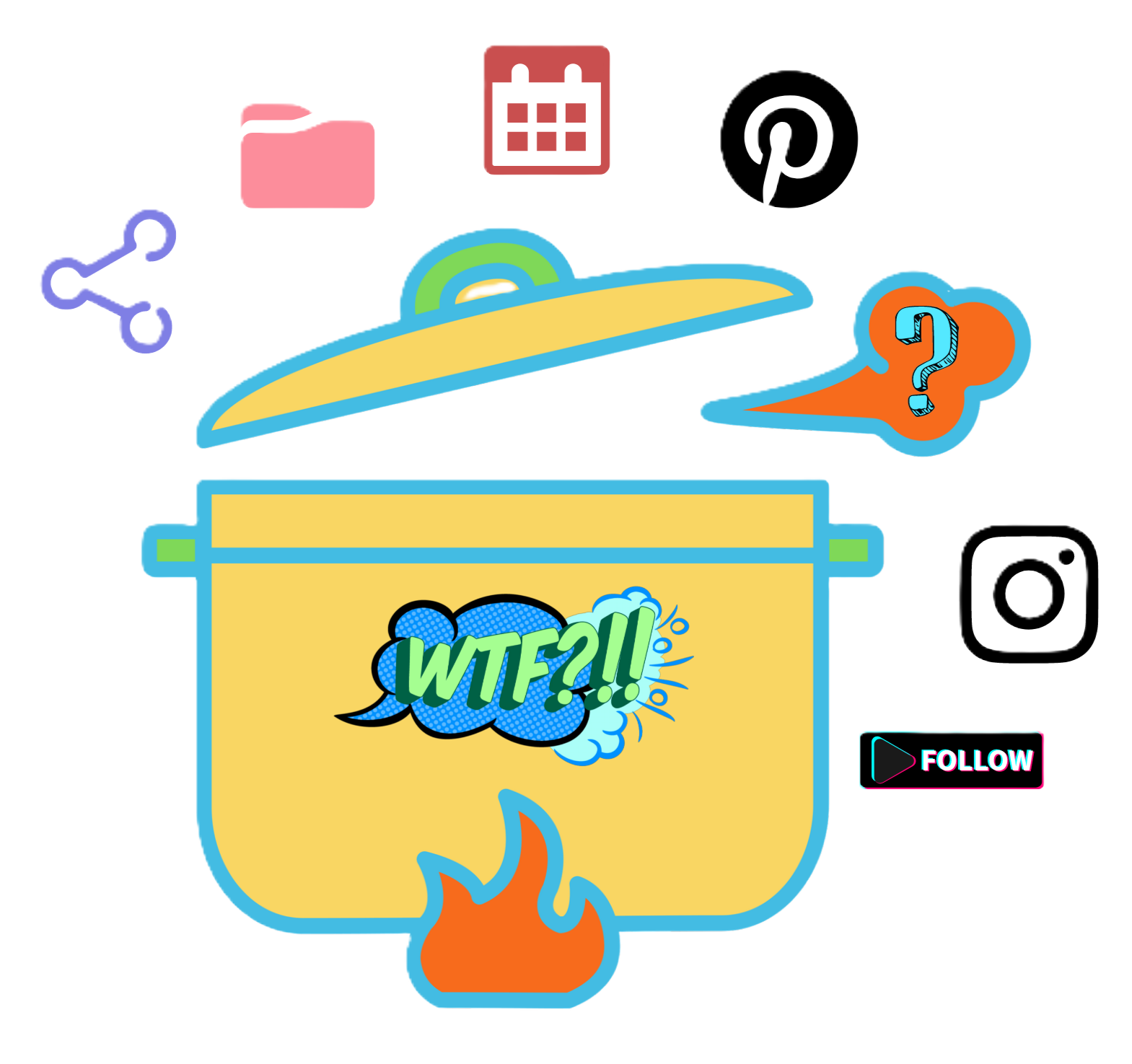 WTF Recipes logo - Culinary innovation app